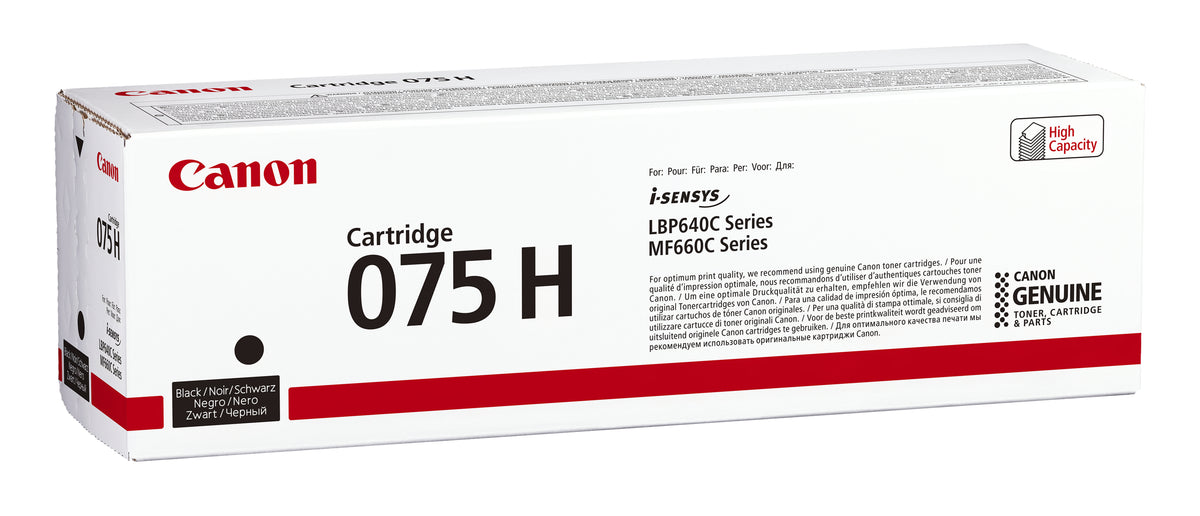Canon 075H Cartouche de Toner Originale, Noir