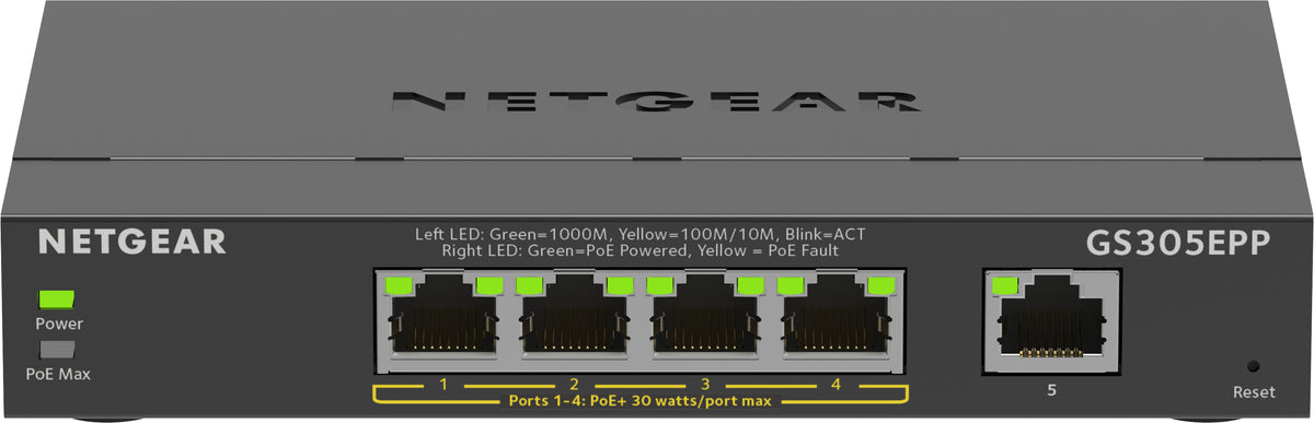 NETGEAR GS305EPP Géré L2/L3 Gigabit Ethernet (10/100/1000) Connexion Ethernet, supportant l'alimentation via ce port (Po