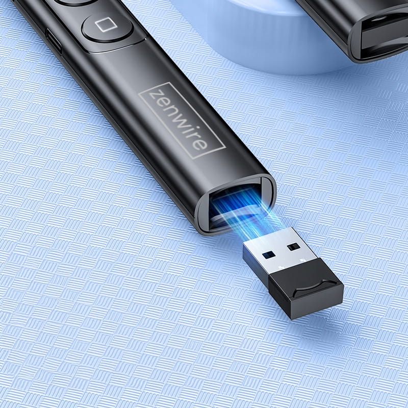 Télécommande laser sans fil avec pointeur laser USB pour présentations Zenwire S9