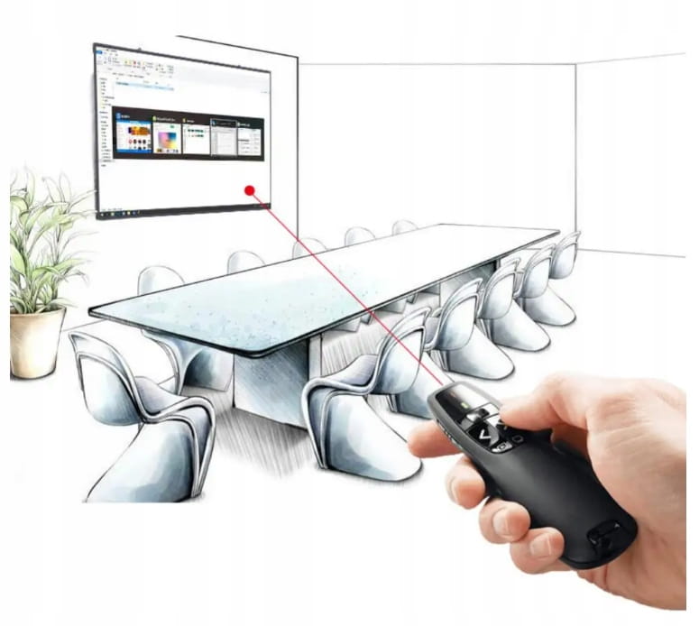POINTEUR LASER SANS FIL TÉLÉCOMMANDE DE PRÉSENTATION LASER USB Zenwire S15