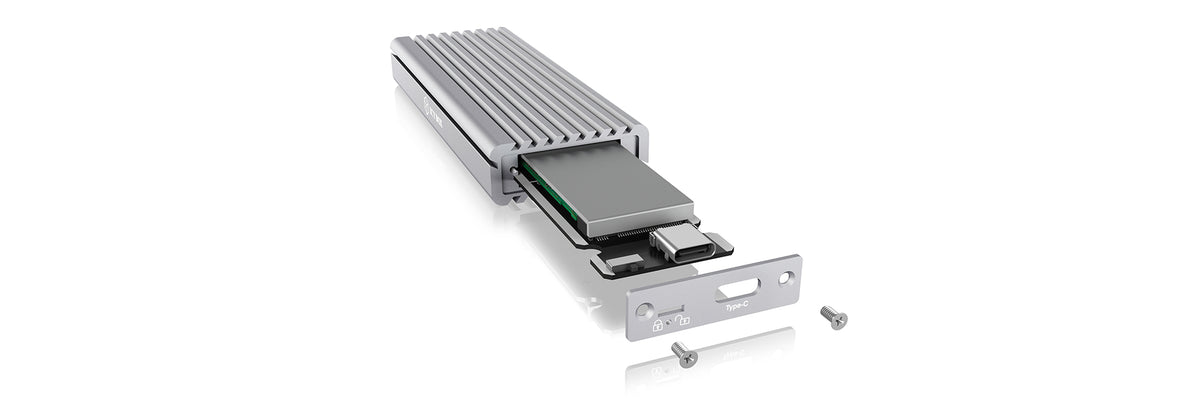 Boîtier SSD M.2 IB-1817Ma-C31 Argent, USB Type-C, PCIe 3.0, 10 Gbit/s