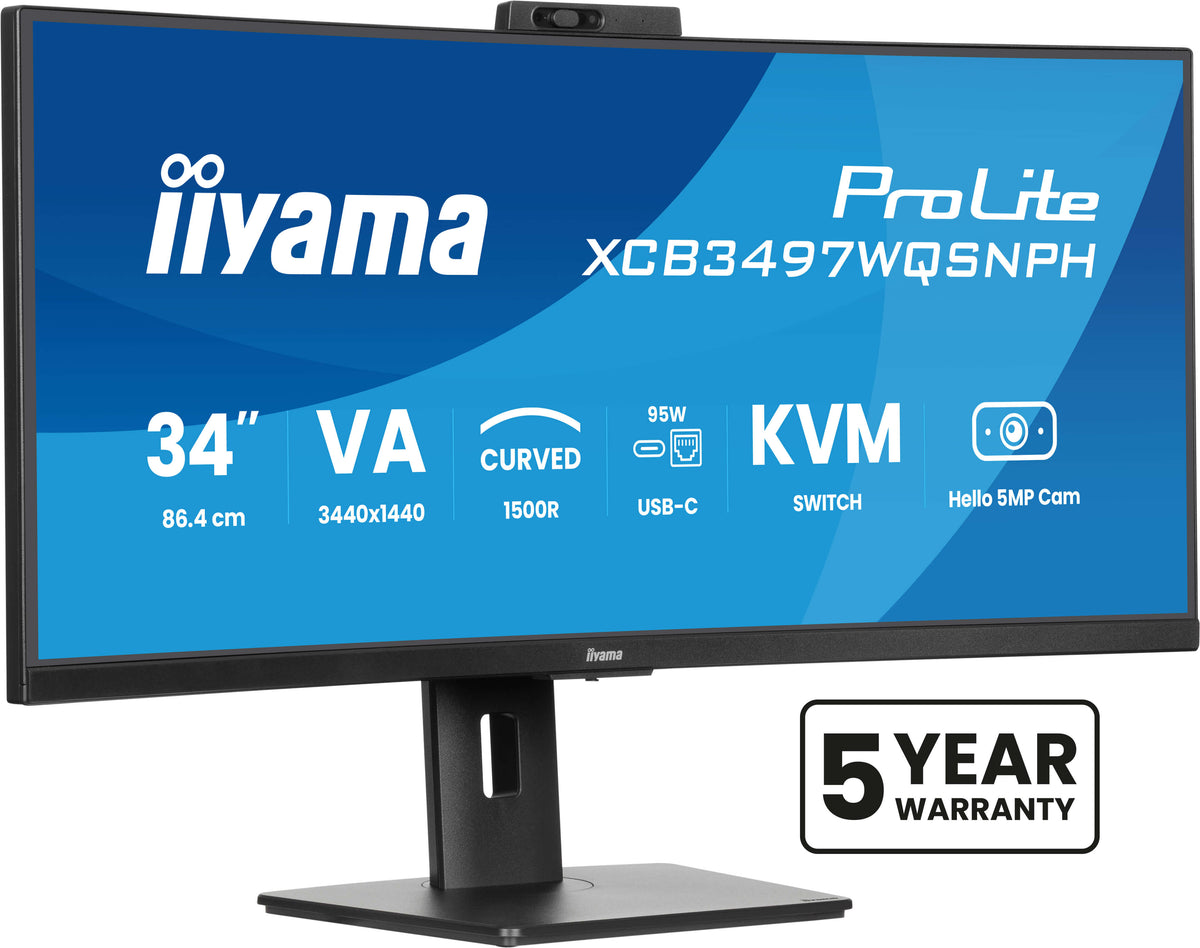 iiyama ProLite XCB3497WQSNPH-B1 Écran PC 34" UltraWide Quad HD LED Noir