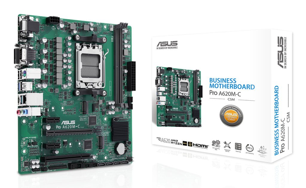 ASUS PRO A620M-C-CSM AMD A620 Emplacement AM5 micro ATX