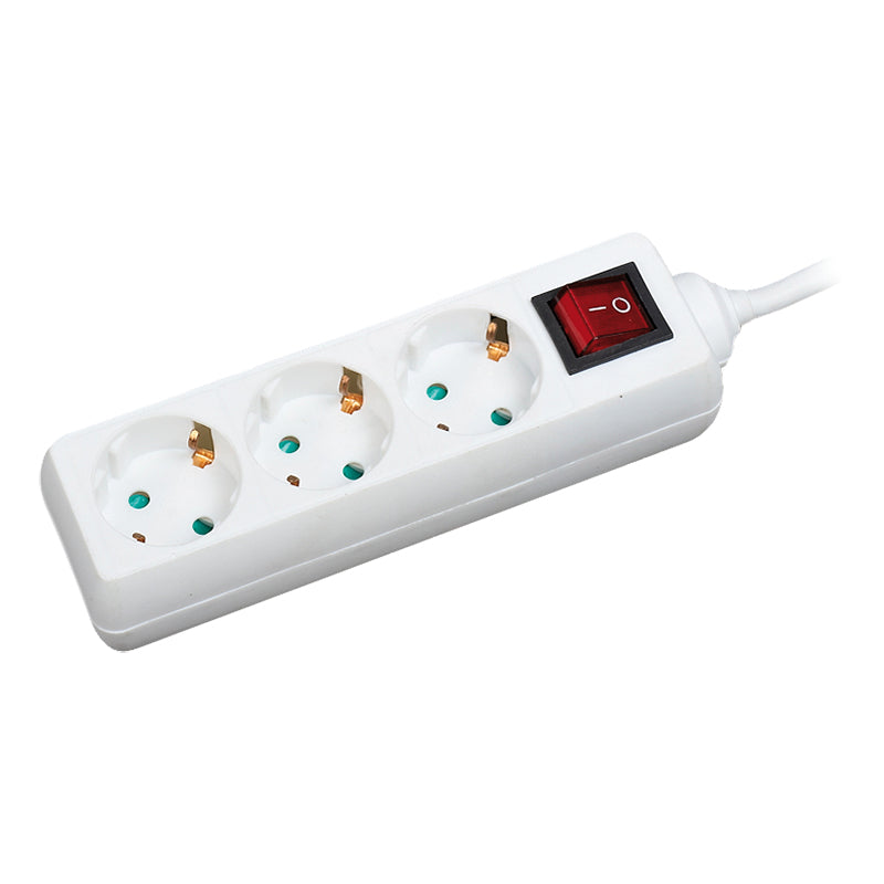 LogiLink LPS206 multiprise 1,4 m 3 sortie(s) CA Blanc