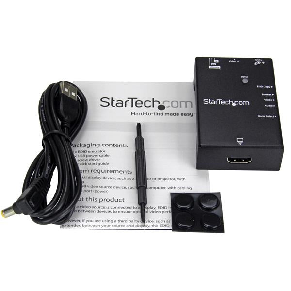 StarTech.com EDID Emulator for HDMI Displays - Copy Extended Display Identification Data - 1080p (VSEDIDHD) EDID læser /