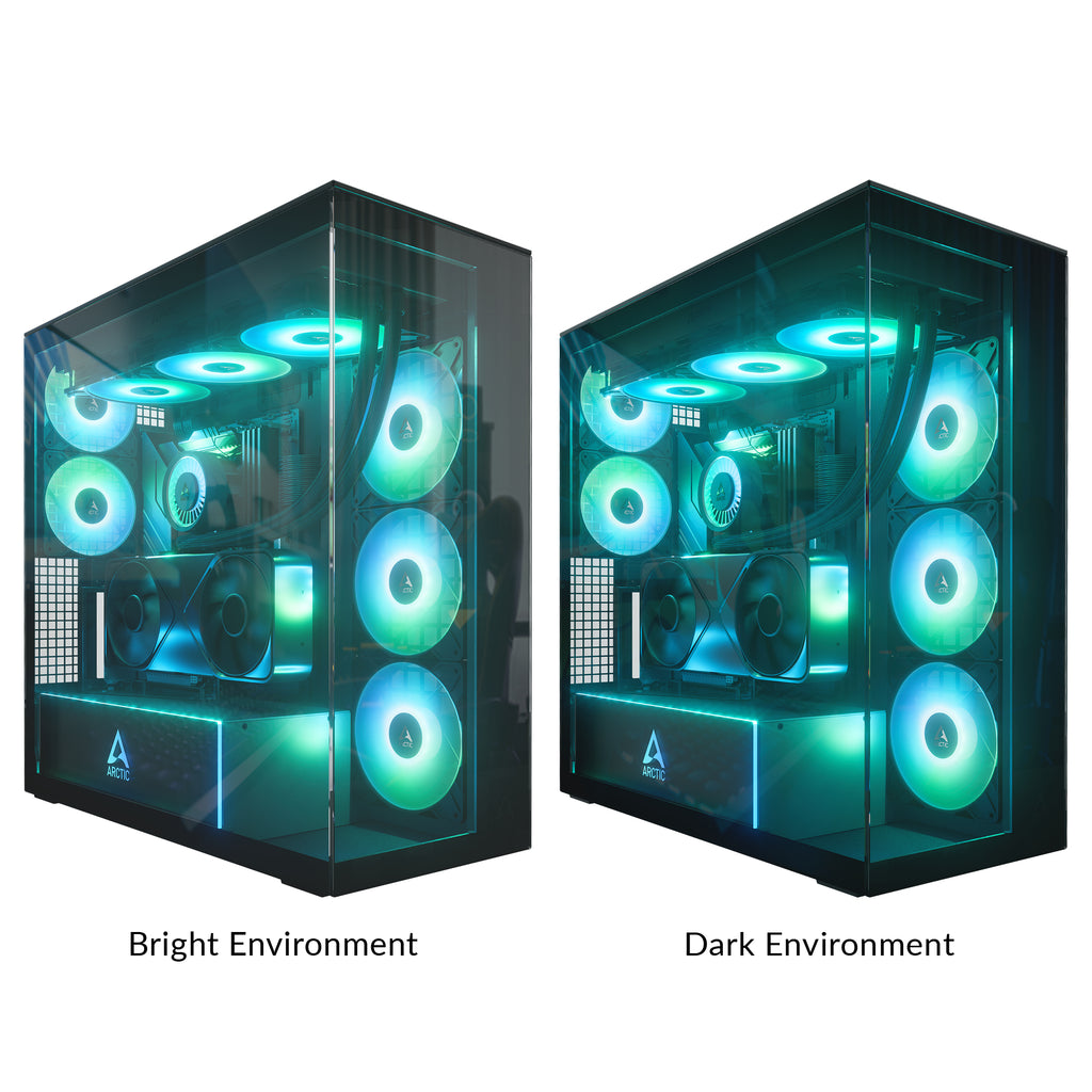 ARCTIC Xtender VG Black (Clear Glass) Noir, Transparent - vue 2
