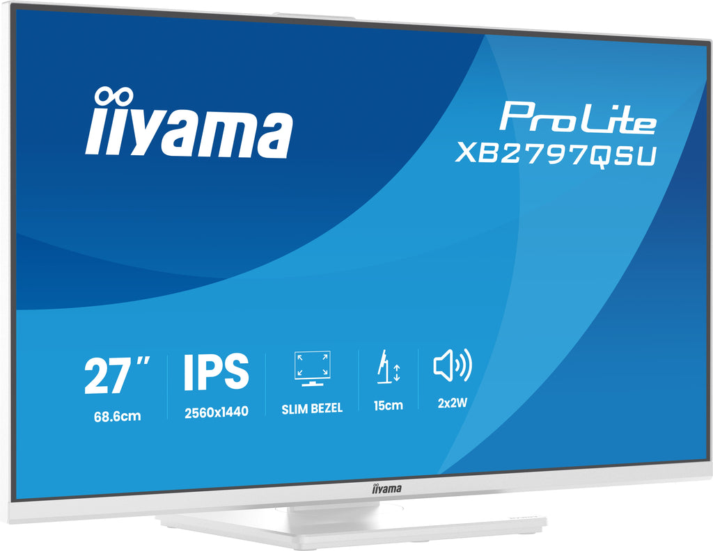 iiyama ProLite XB2797QSU-W1 Écran PC 27" Quad HD LED Blanc