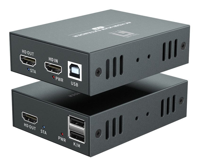 LevelOne HVE-8111 Extension Audio/Vidéo, Émetteur et Récepteur AV, Noir
