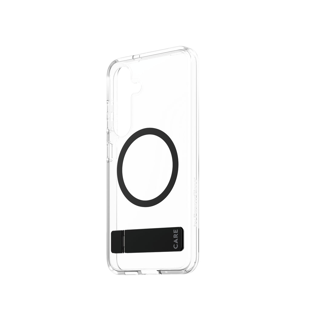 PanzerGlass PanzerGlass CARE™ by ® Case Transparent w. Black Kickstand & Qi Compatible Samsung Galaxy S25 coque de protection pour téléphones portables Housse