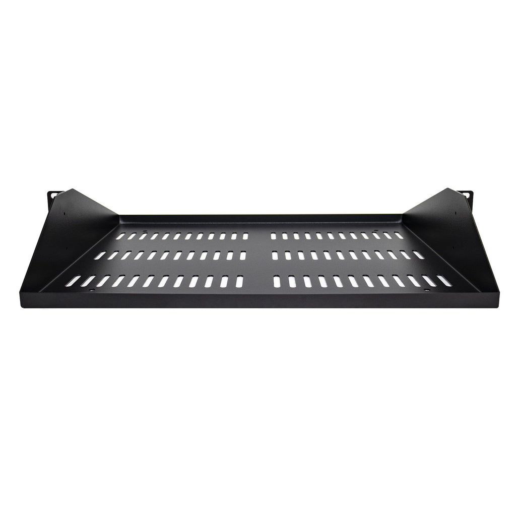 StarTech.com Étagère Rack 19 pouces 2U Ventilé, Capacité 91kg, Profondeur 35,6cm, Noir