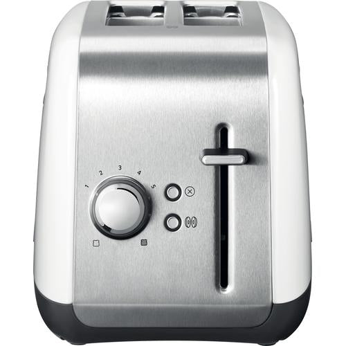 KitchenAid 5KMT2115EWH Grille-pain 2 Tranches 1100 W, Acier Inoxydable et Blanc
