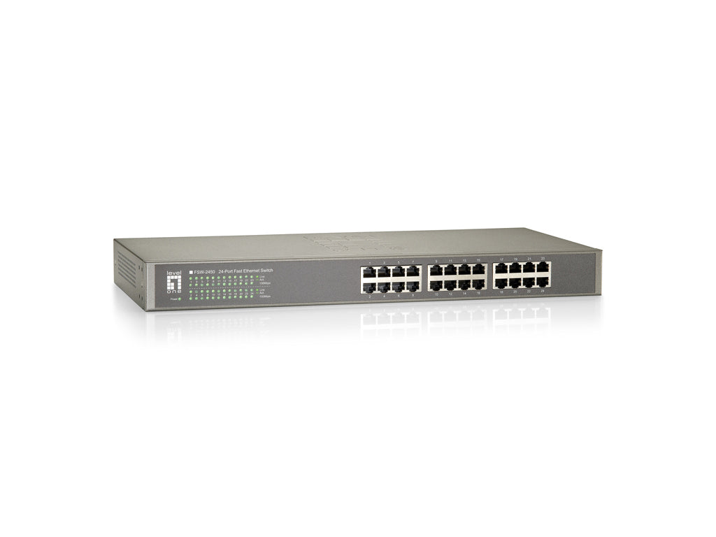 LevelOne FSW-2450 commutateur réseau Non-géré Fast Ethernet (10/100) Noir