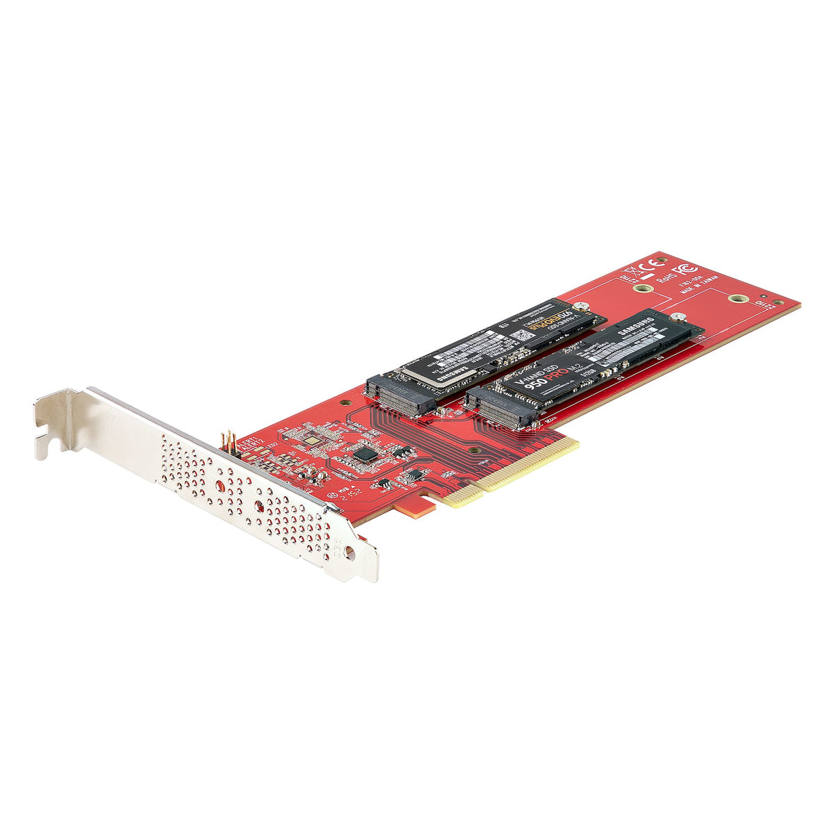 StarTech.com Adaptateur PCIe M.2 vers Double NVMe ou AHCI SSD, PCI Express 4.0, 7,8 Gbps, Bifurcation Requise
