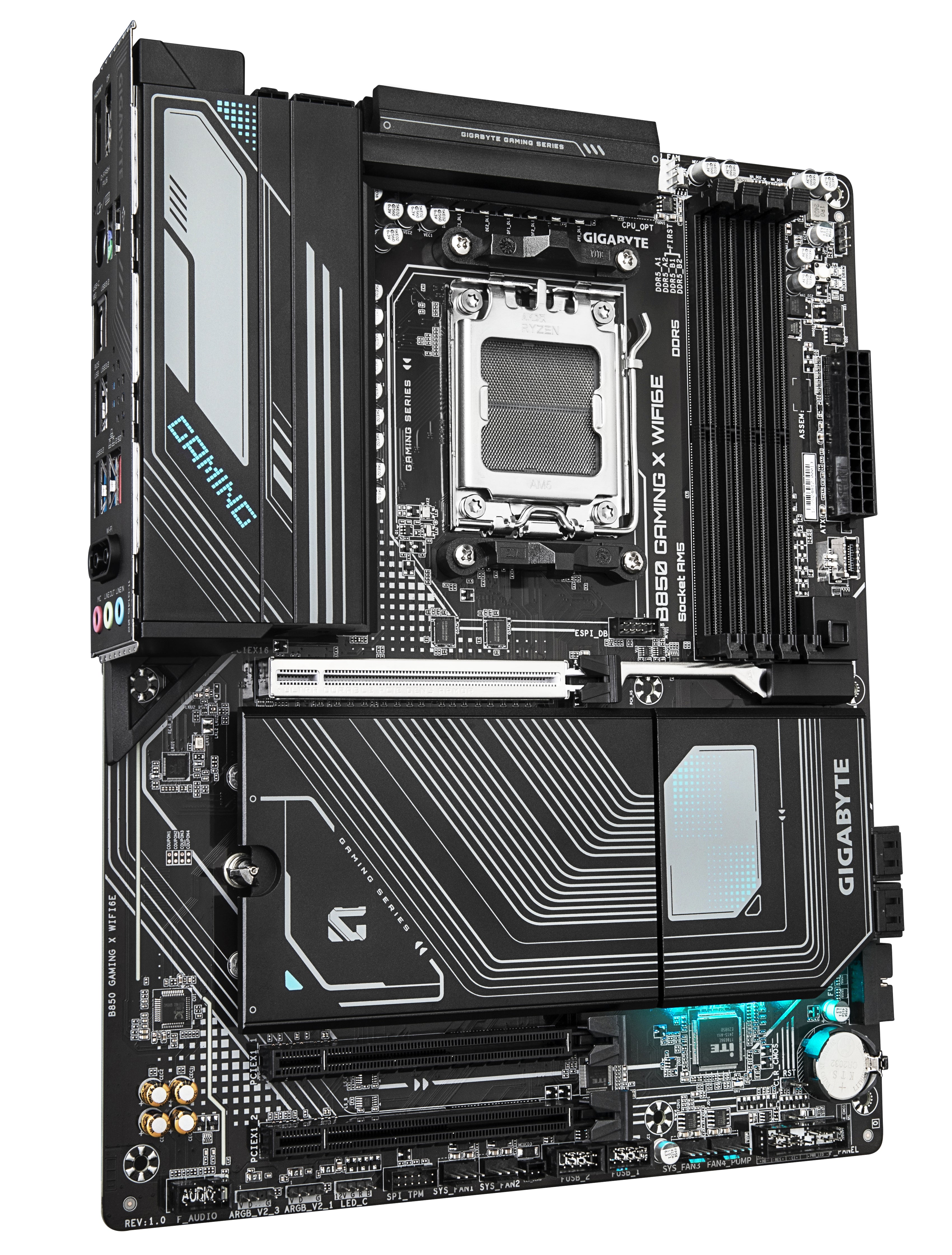 GIGABYTE B850 GAMING X WIFI6E Carte Mère - AMD Ryzen 9000 Series CPUs, VRM numérique 12+2+2 phases, jusqu'à 8200MHz DDR5 (OC), 1xPCIe 5.0 + 2xPCIe 4.0 M.2, LAN 2.5G, WIFI 6E, USB 3.2 Gen 2x2