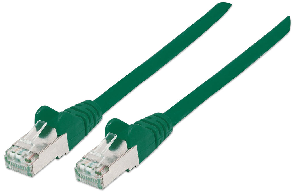 Intellinet Intellinet Câble patch réseau, Cat6, 1 m, vert, cuivre, S/FTP, LSOH/LSZH, PVC, RJ45, contacts plaqués or, anti-accroc, avec manchon, garantie à vie