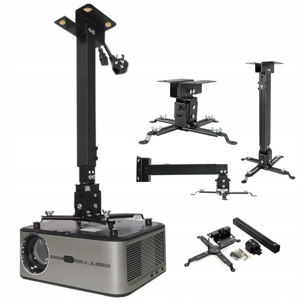 Support de fixation pour projecteur 4 en 1, noir, pour montage au plafond ou mural, jusqu'à 25 kg, Zenwire