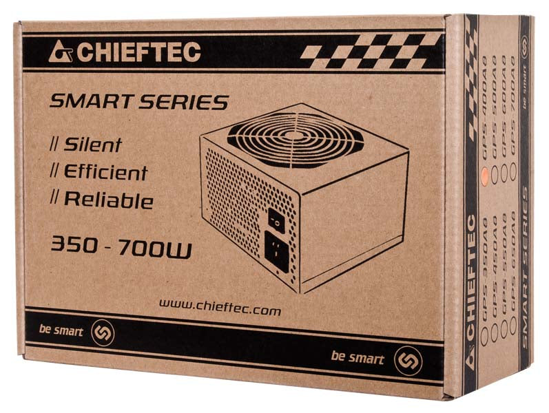 Chieftec Smart GPS-400A8 unité d'alimentation d'énergie 400 W 20+4 pin ATX ATX Noir