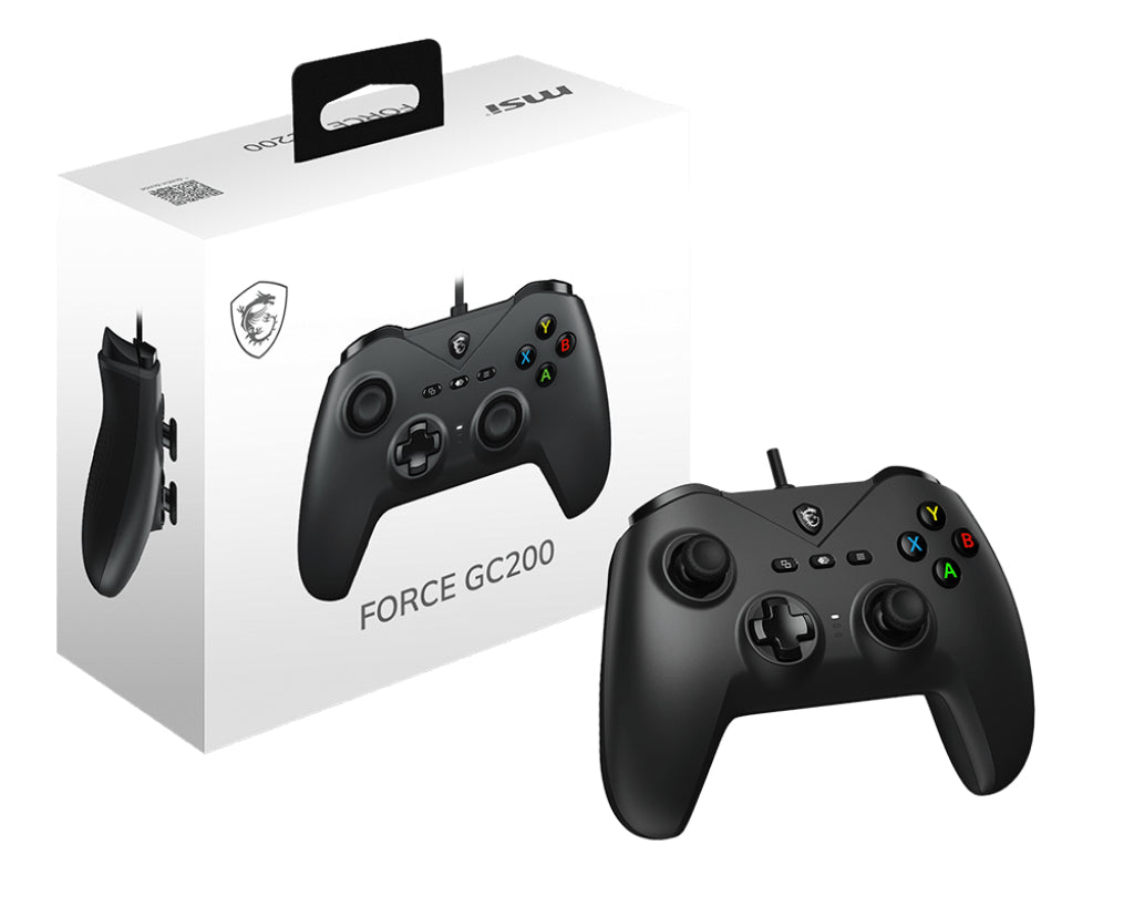 MSI FORCE GC200 accessoire de jeux vidéo Noir USB Manette de jeu Analogique/Numérique Android, PC