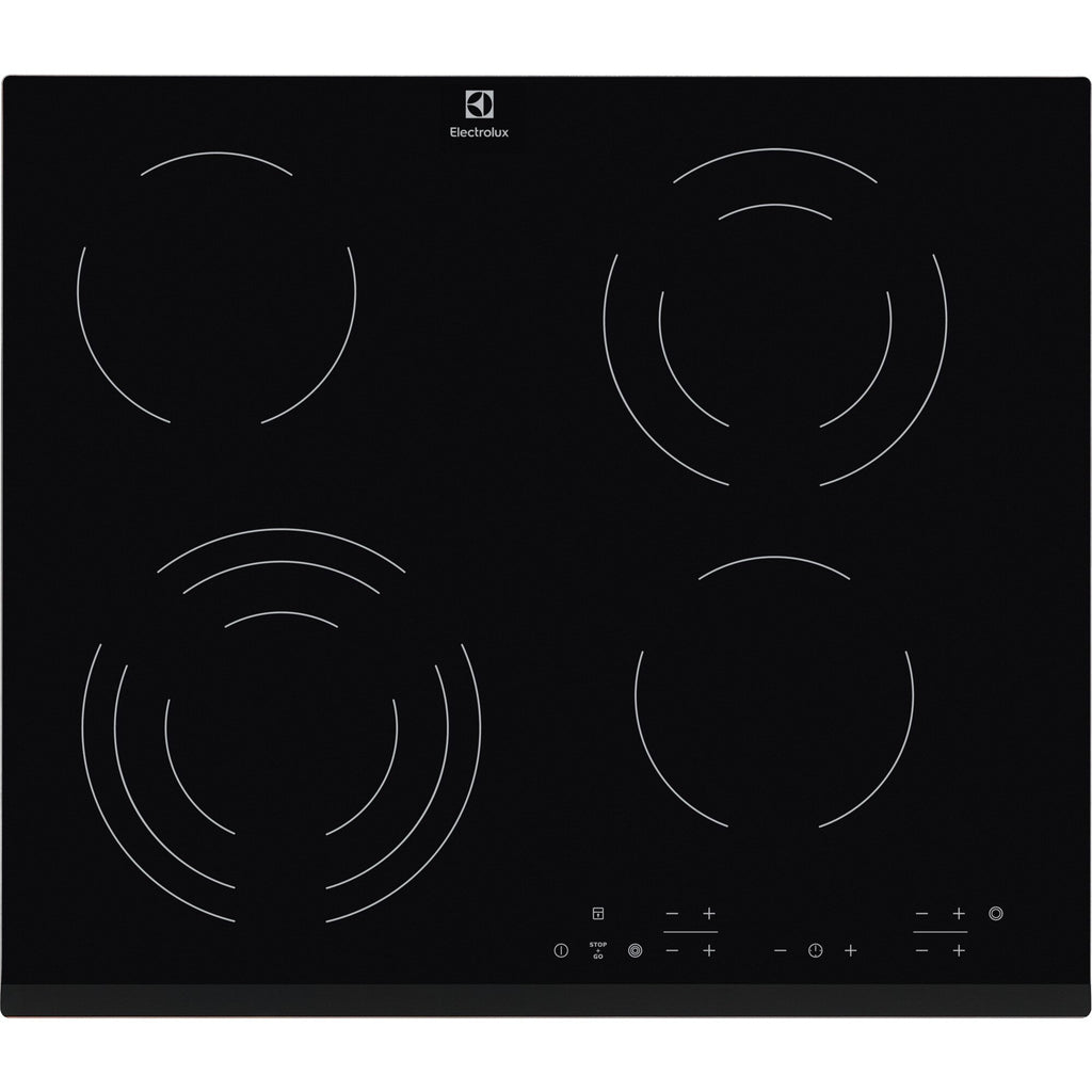 Electrolux EHF6343FOK Noir Intégré 60 cm Céramique 4 zone(s)