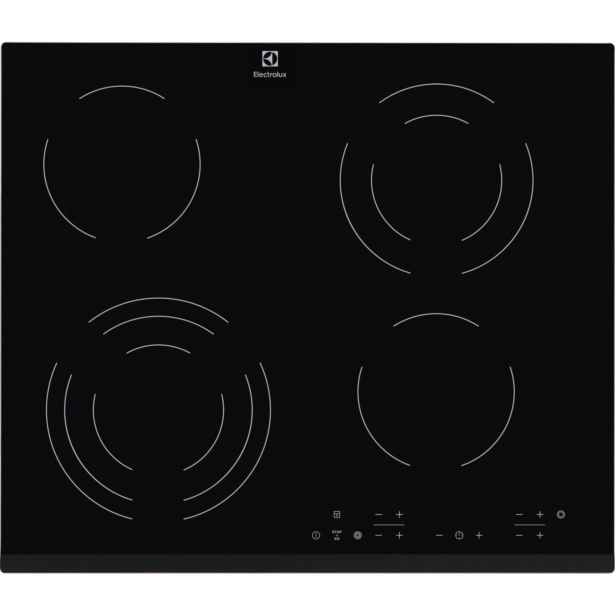 Electrolux EHF6343FOK Noir Intégré 60 cm Céramique 4 zone(s)