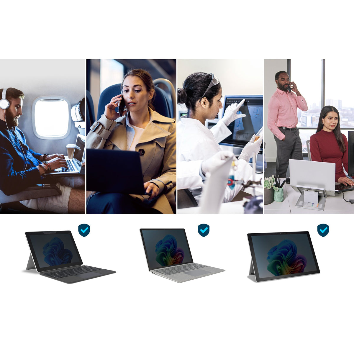 Kensington Filtre de Confidentialité Amovible 2 Directions pour Surface Laptop Go 1/2/3