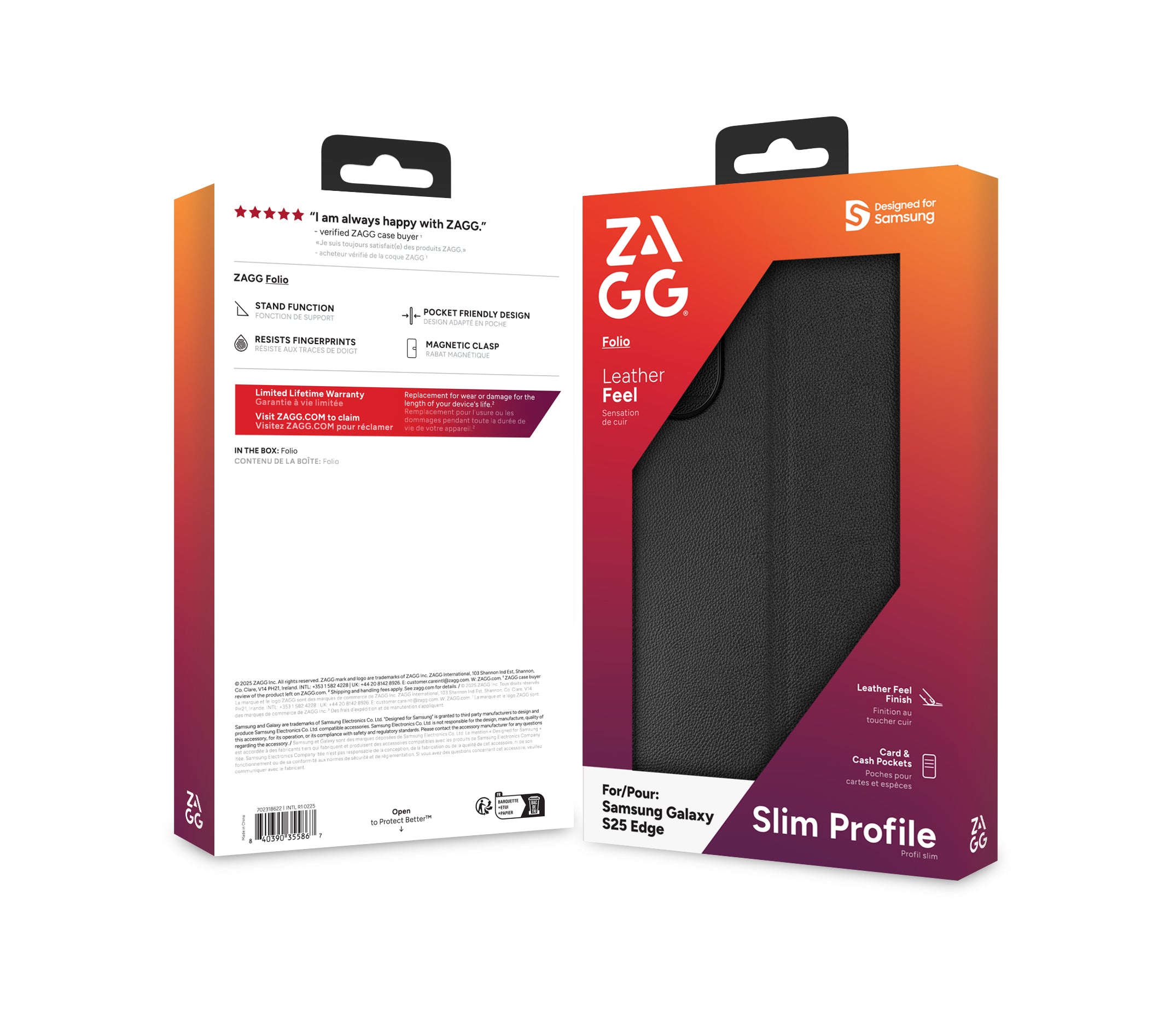 ZAGG Folio coque de protection pour téléphones portables 17 cm (6.7") Noir
