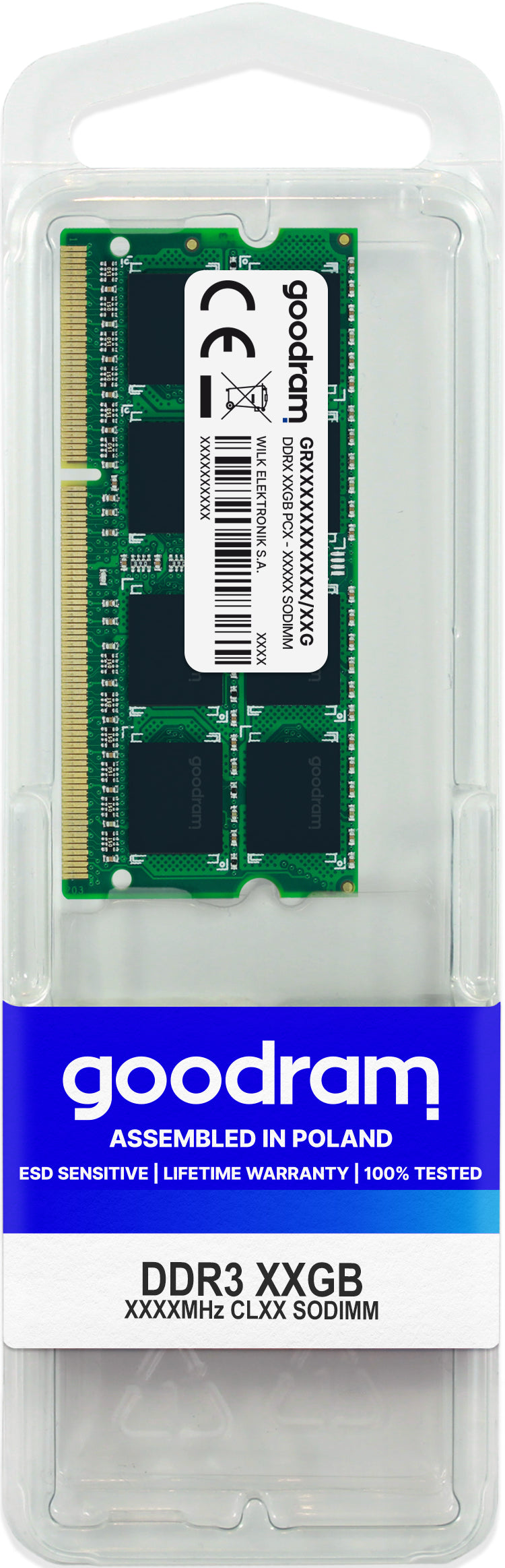 Goodram GR1600S3V64L11S/4G module de mémoire 4 Go 1 x 4 Go DDR3 204-pin SO-DIMM