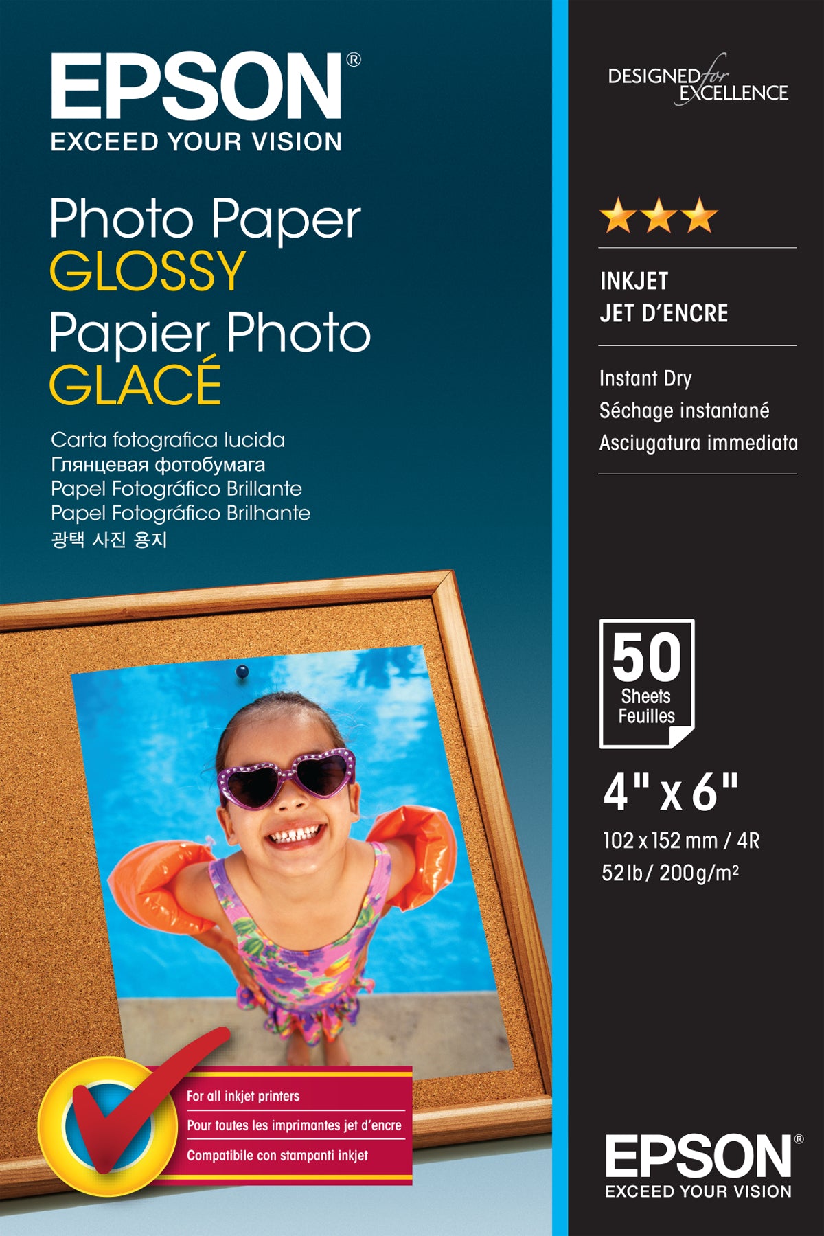 Epson Photo Paper Glossy - 10x15cm - 50 Feuilles