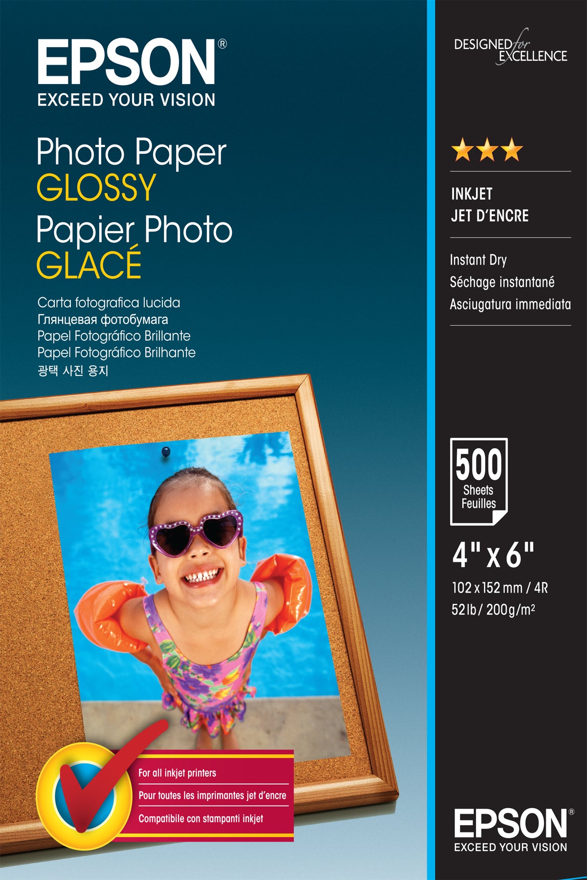 Epson Photo Paper Glossy - 10x15cm - 500 Feuilles