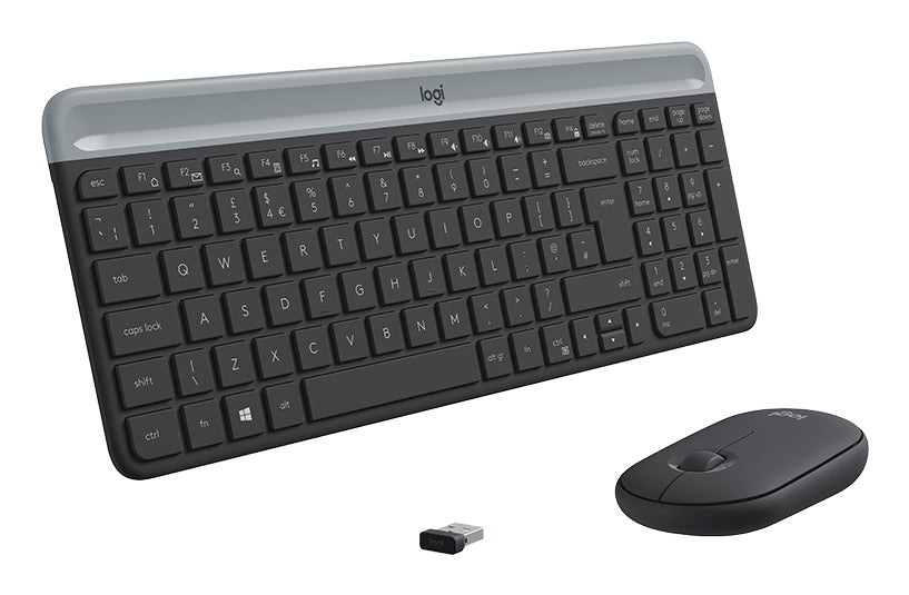 Logitech Logitech Slim Wireless Combo MK470 Sæt med mus og tastatur Trådløs Nordisk