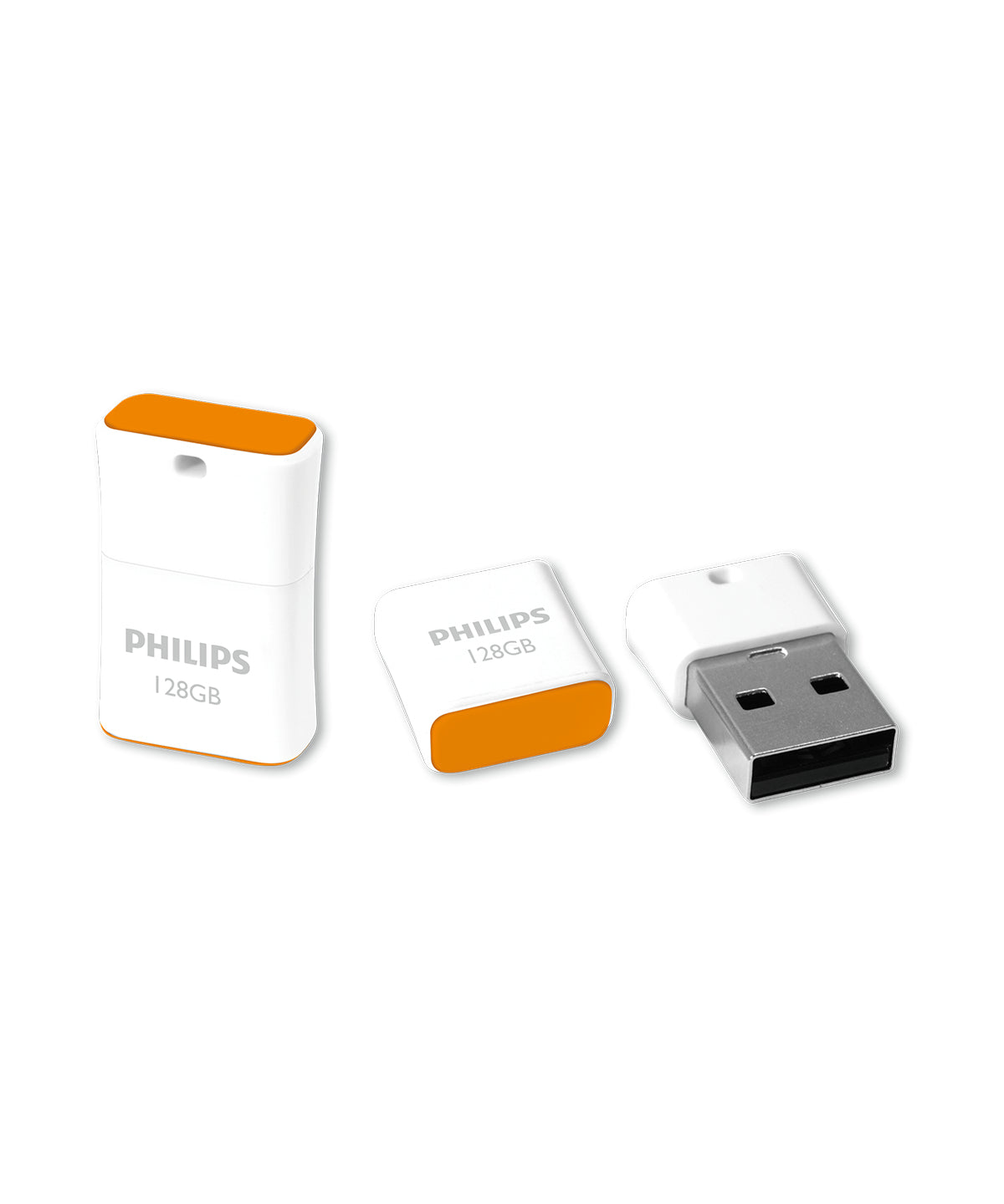 Philips Pico lecteur USB flash 128 Go USB Type-A 2.0 Orange, Blanc