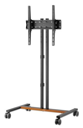Manhattan Support sur roulettes pour TV/moniteurs, écrans 34" à 55", Compatibilité VESA : de 200x200 à 400x400 mm (vérifiez les dimensions des quatre trous de fixation à l’arrière), charge max. 35 kg, hauteur réglable sur 4 niveaux