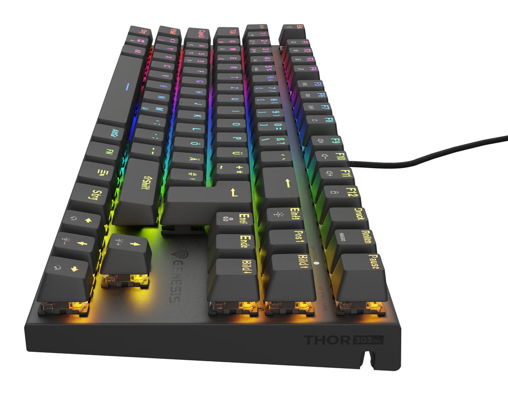 GENESIS Thor 303 TKL clavier Gaming USB QWERTZ Allemand Noir