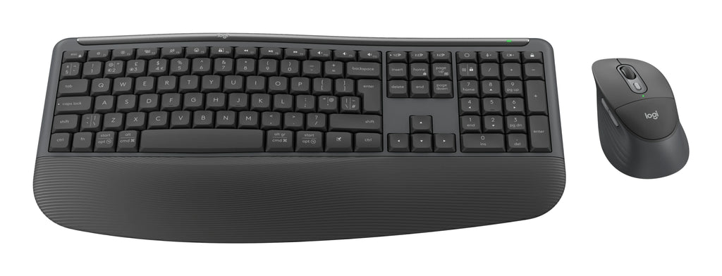 Logitech Signature Comfort Plus Combo MK880, Ensemble Clavier et Souris Sans Fil, Disposition Nordique, Graphite