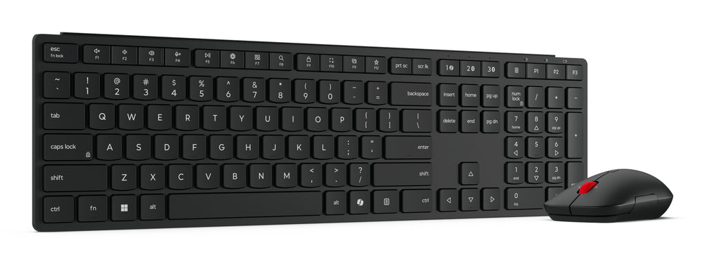 Lenovo 4X31S04848 clavier Souris incluse Bureau RF sans fil + Bluetooth Anglais américain Noir