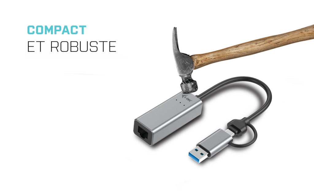 i-tec Adaptateur Ethernet USB-C/USB-A 2.5Gbps en Métal