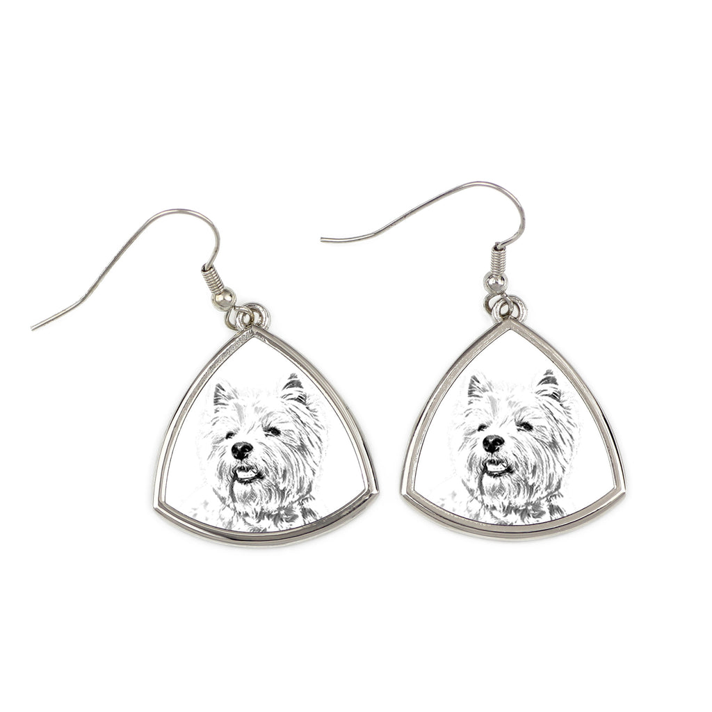 West Highland White Terrier, Westie, Westy - dog earrings, hanging earrings with a picture, personalized jewelry with Art-Dog brand print