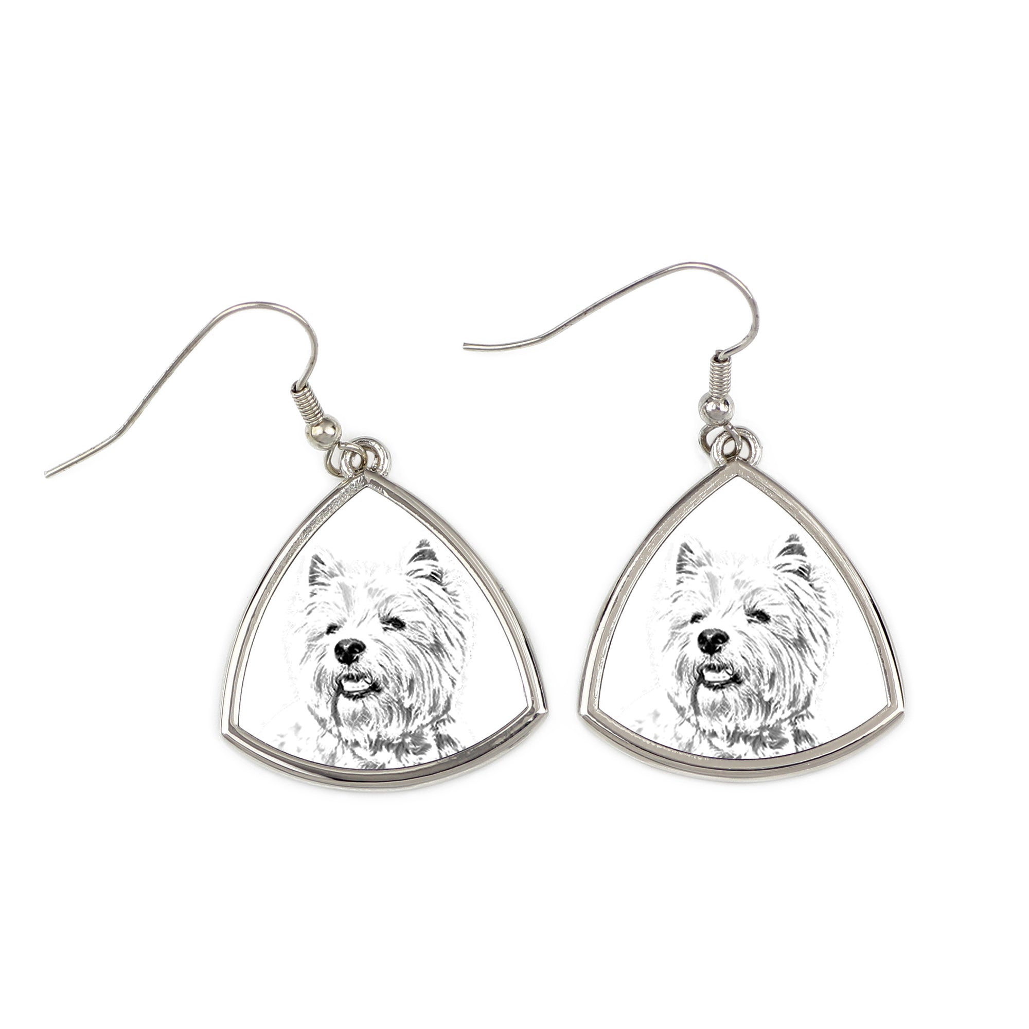 West Highland White Terrier, Westie, Westy - dog earrings, hanging earrings with a picture, personalized jewelry with Art-Dog brand print