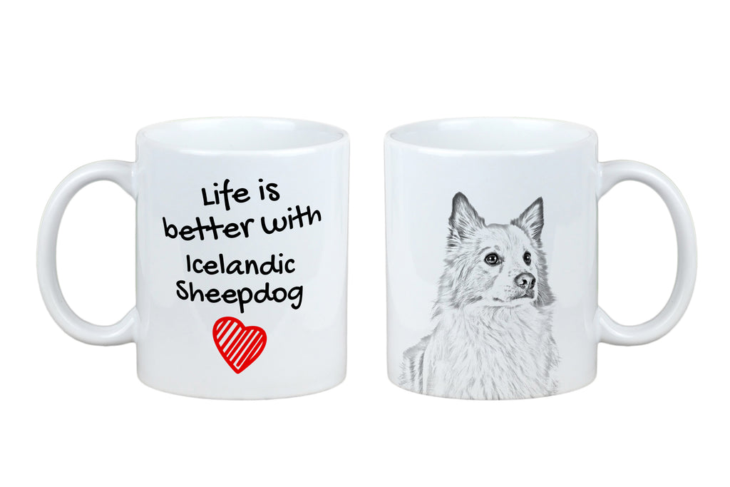 Icelandic Sheepdog, Icelandic Spitz, Iceland Dog - cup with a dog, cup with a photo, personalized gift from the Art-Dog brand