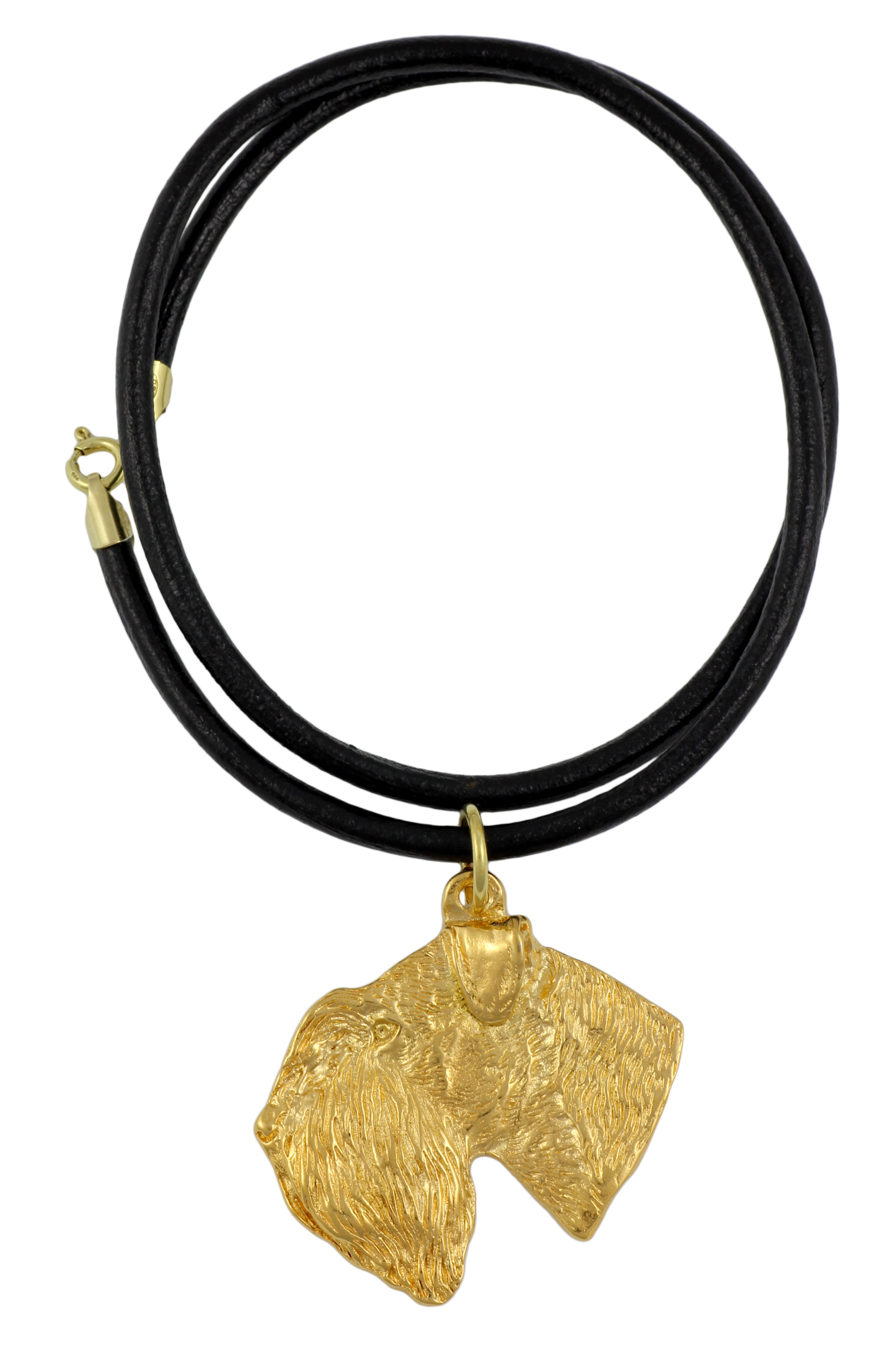 Schnauzer III - necklace with a dog in a gift box, gold-plated pendant for a dog lover, striking jewelry by Art-Dog