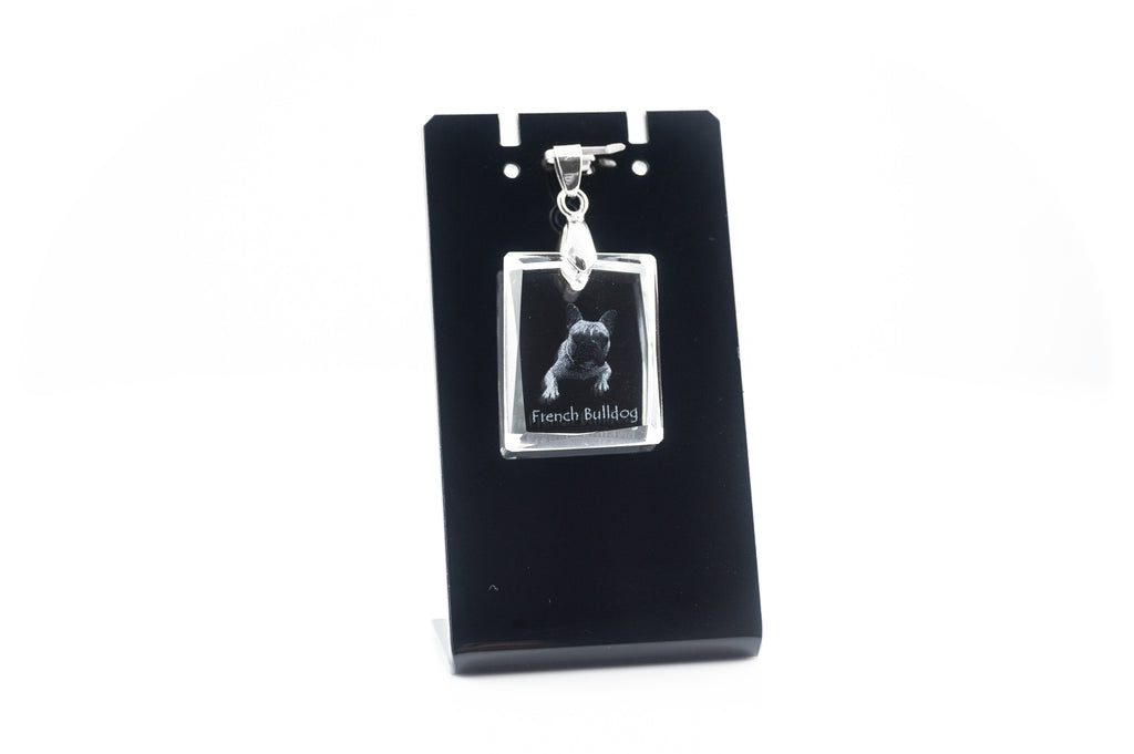 French Bulldog, Frenchie - Crystal dog pendant, photo necklace, unique jewellery by Art-Dog