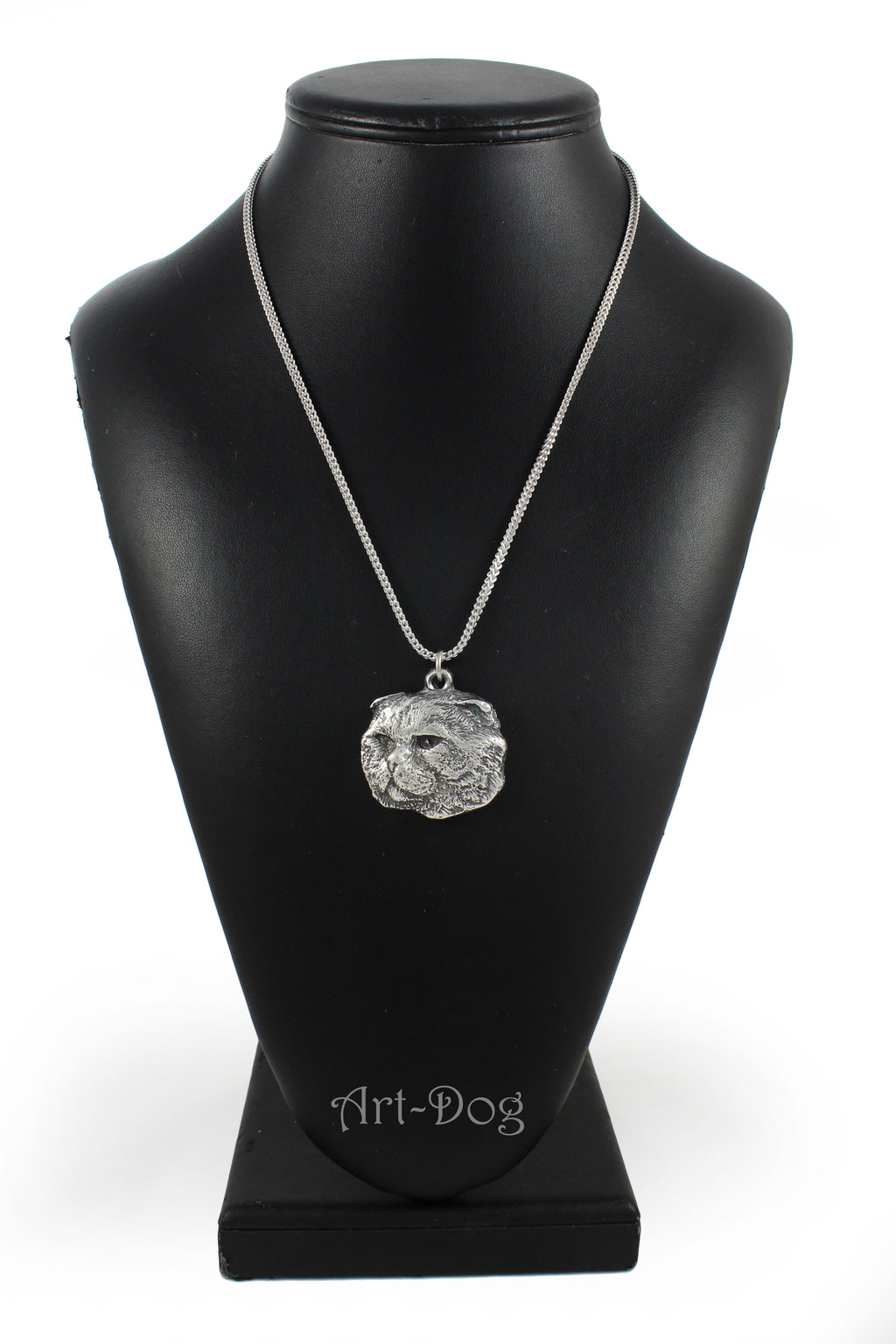 Cat necklace with a cat, cat pendant on a silver chain, unique jewelry by Art-Dog