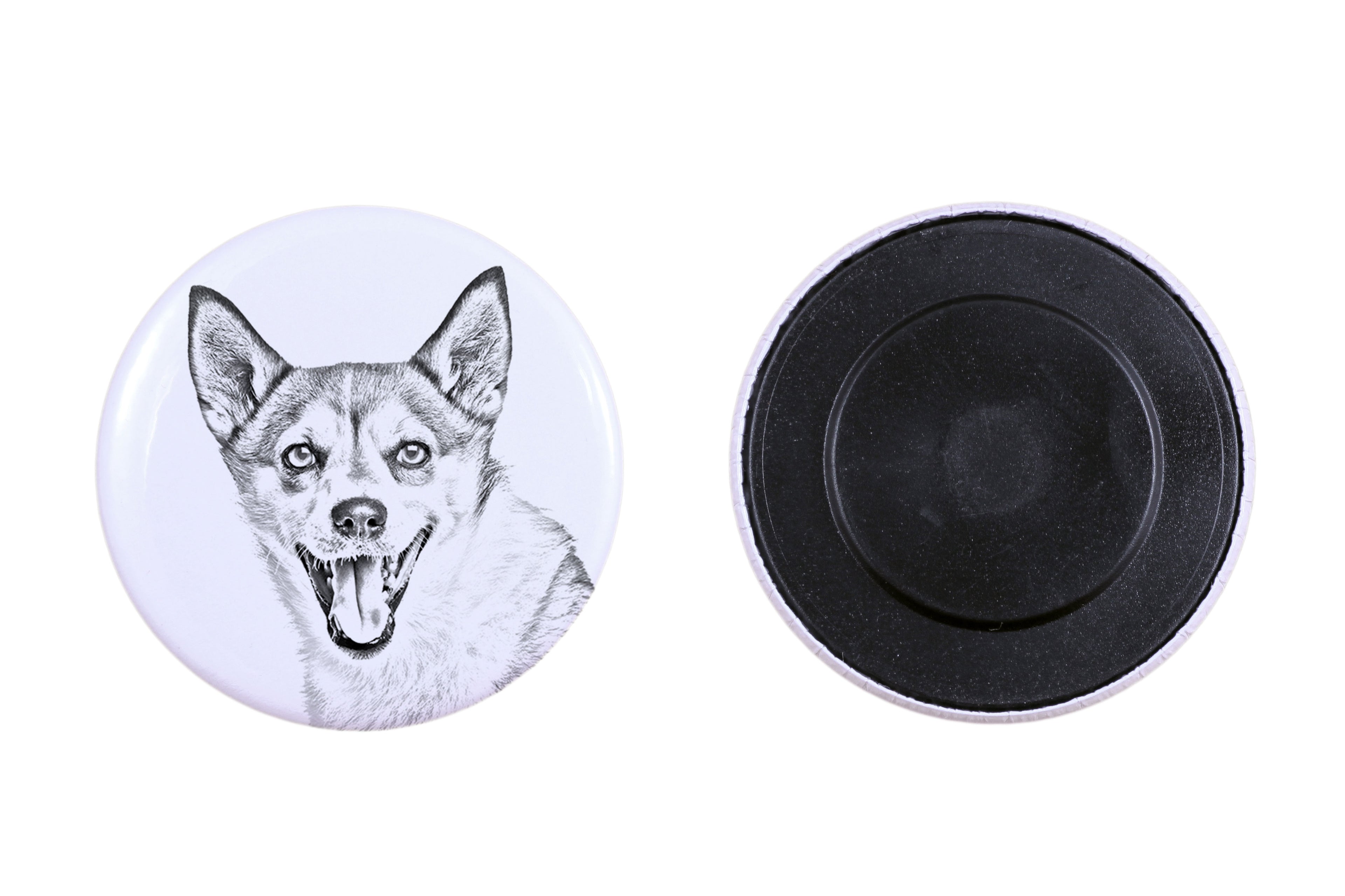 Norwegian Lundehund, Norsk Lundehund - magnet with a dog's pupil, exceptionally light, strong magnet, handmade product by the Art-Dog brand