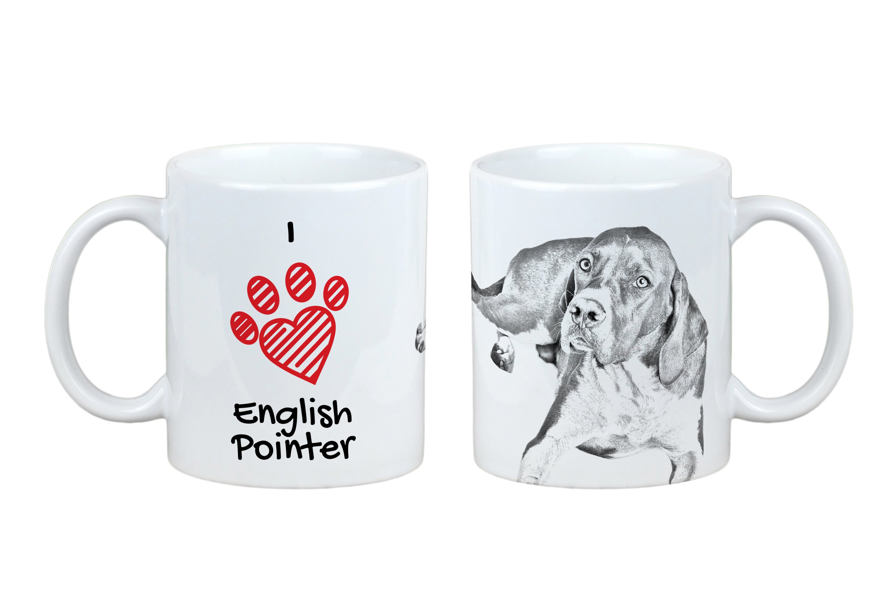 English Pointer I - cup with a dog, cute cup with graphics, a gift with your photo from the Art-Dog brand