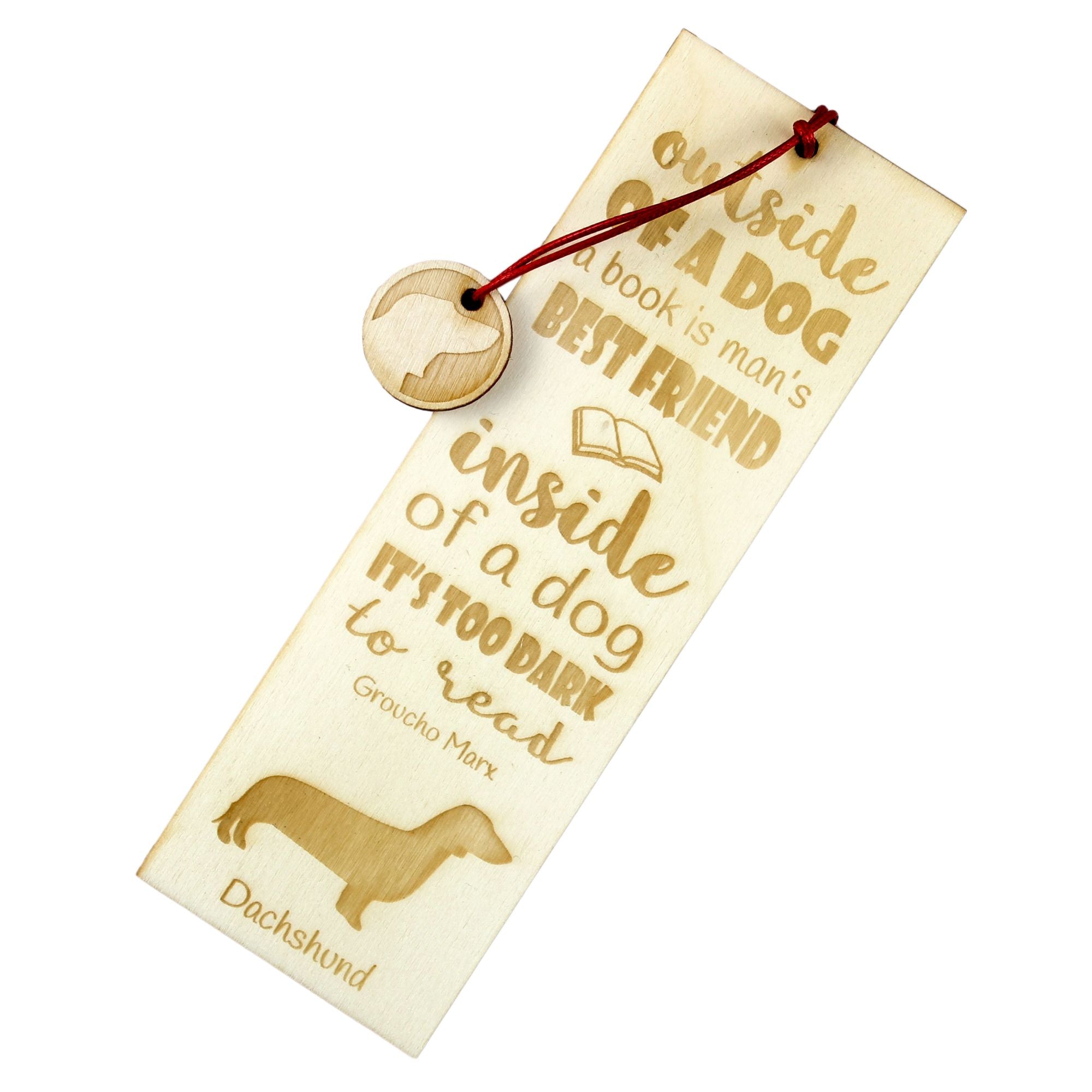 Dachshund Smooth-haired, Wiener dog, Badger dog - dog bookmark, personalized bookmark, gift for bookworm from Art-Dog brand
