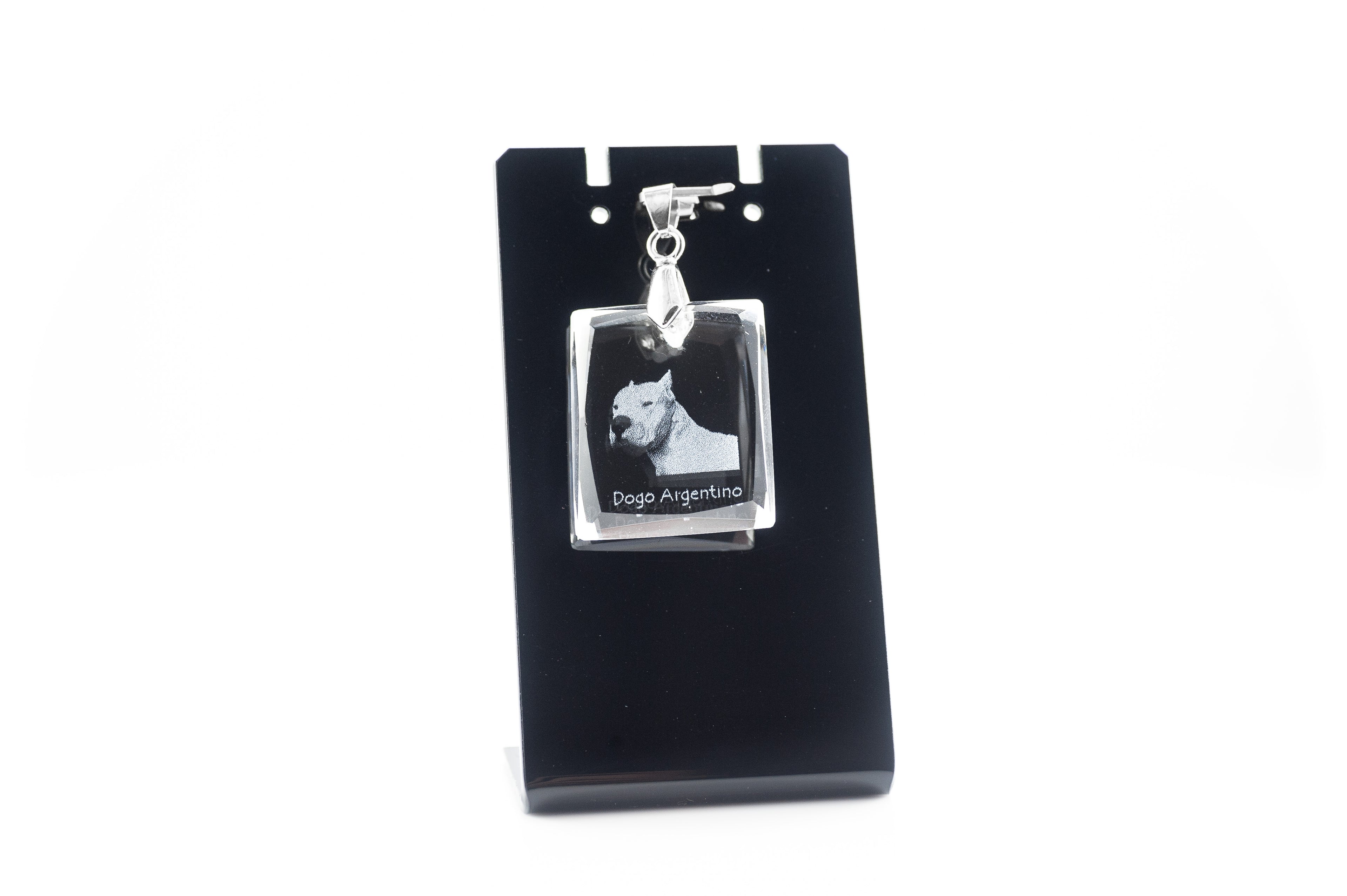 Dogo Argentino - Crystal dog pendant, photo necklace, unique jewellery by Art-Dog