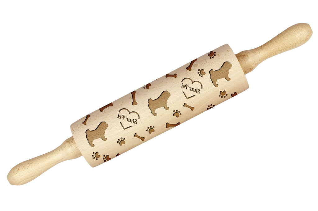 Shar Pei - rolling pin with a dog, decorating cookies with a rolling pin in patterns, a gift for the ceramicist of the Art-Dog brand