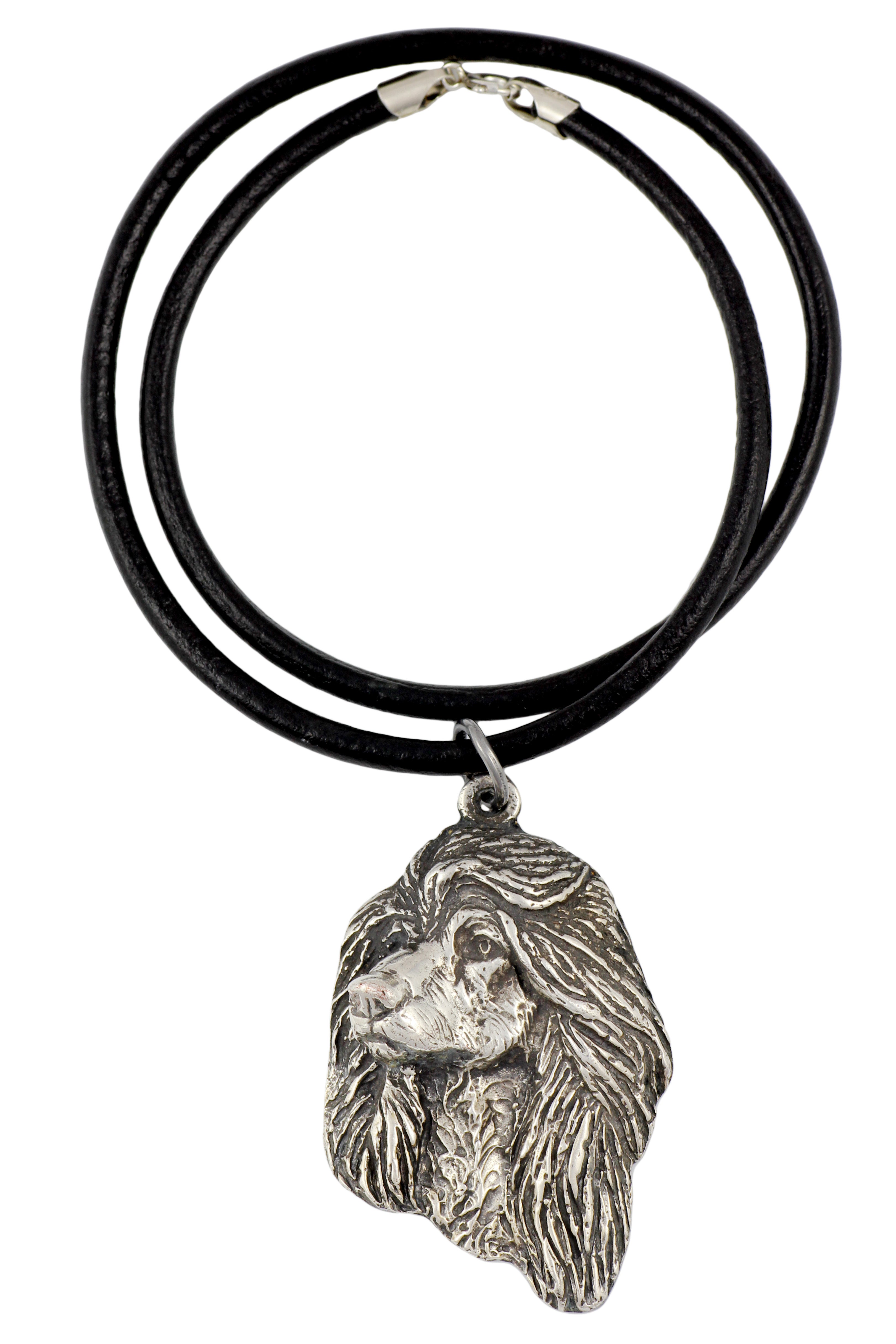 Afghan Hound, Tazi I - Necklace with dog, silver-plated pendant for dog fan, unique jewelry by Art-Dog brand