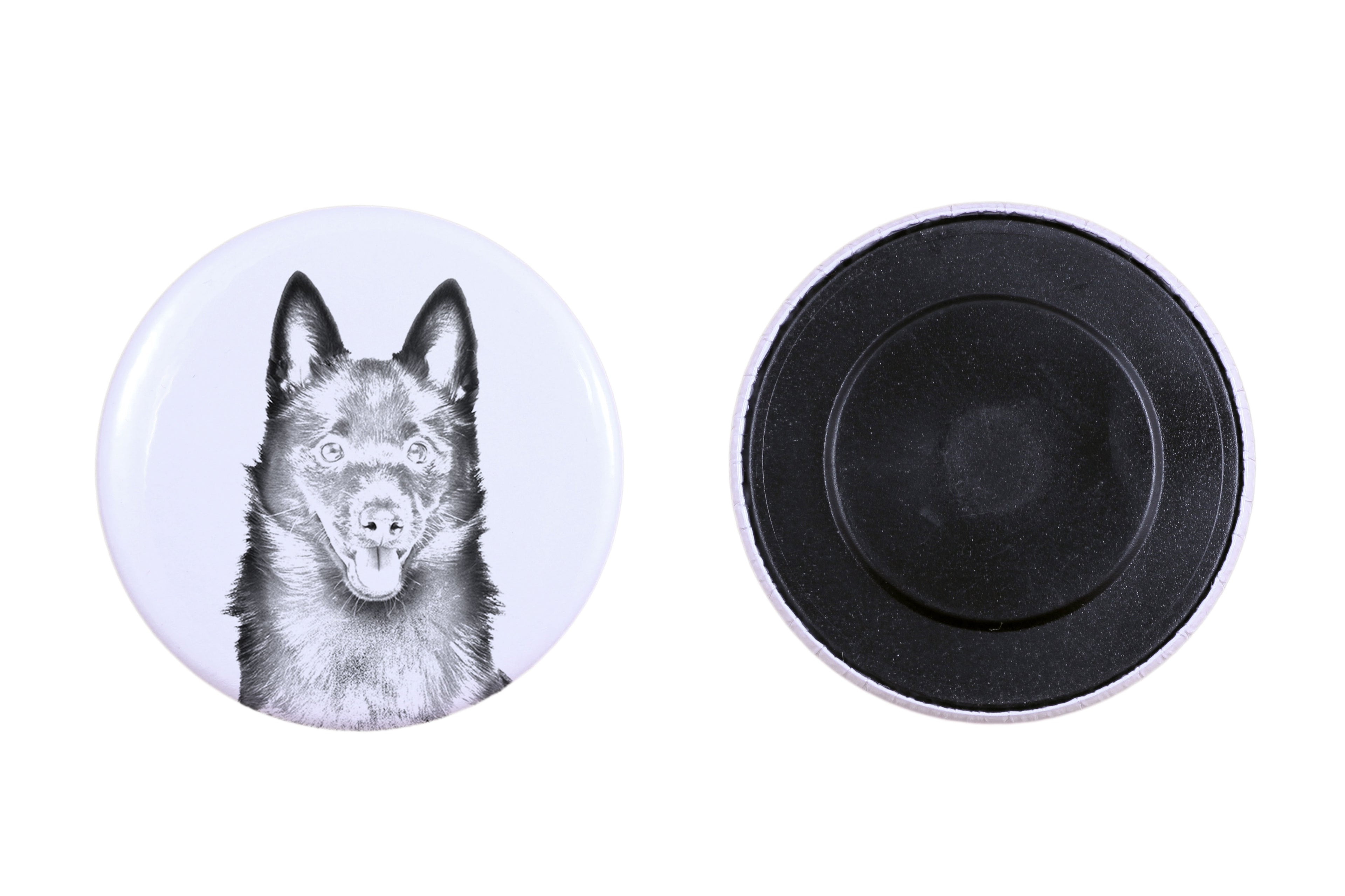 Schipperke, Little Black Devil, Little Captain - magnet with a dog's pupil, exceptionally light, strong magnet, handmade product by the Art-Dog brand