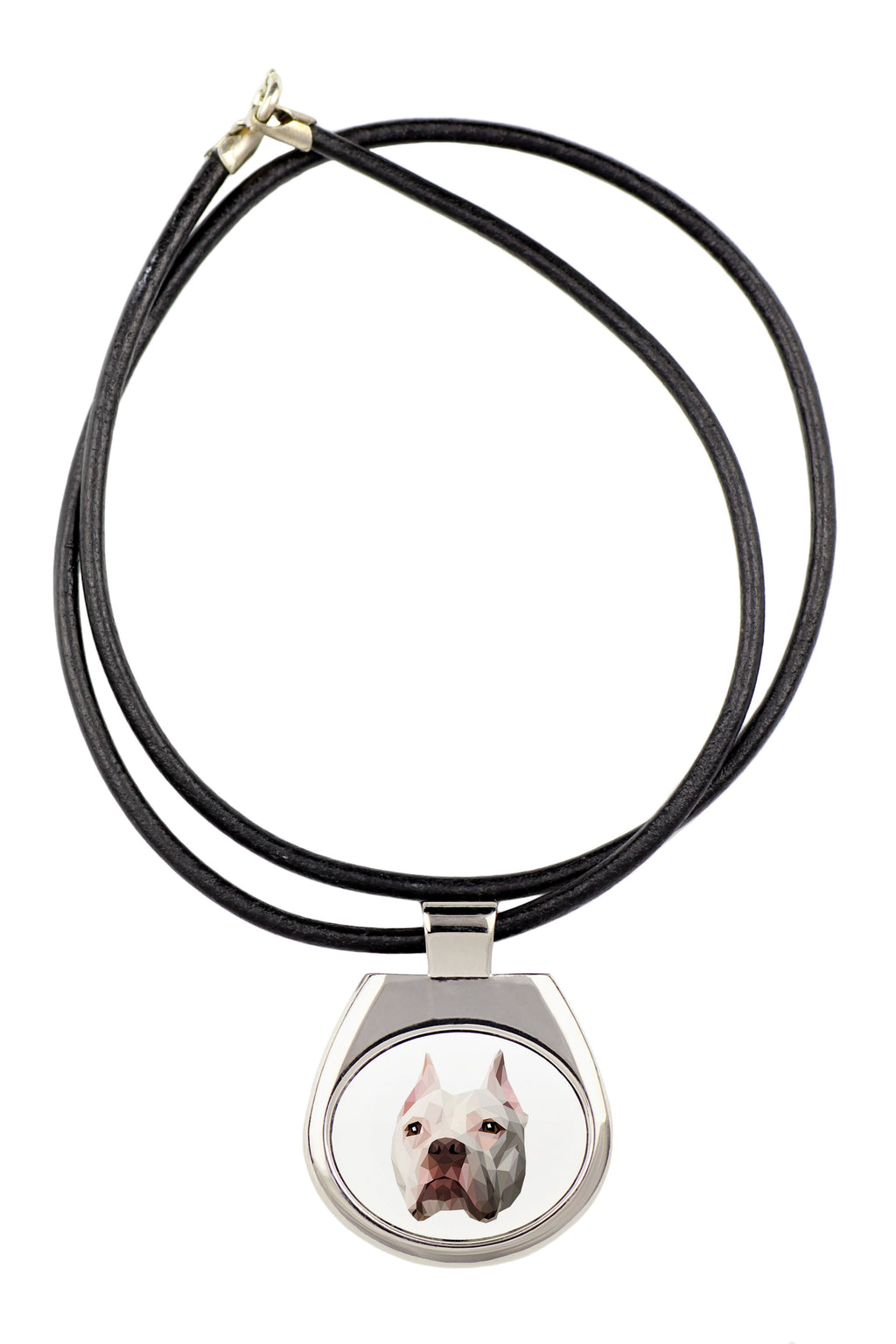 Pit Bull, American Pit Bull Terrier, Pitbull Terrier, APBT - necklace with a geometric design and the inscription "Art-Dog"
